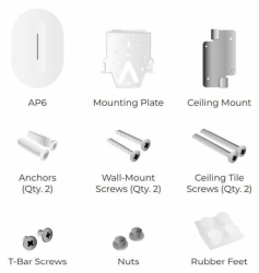 Alta Labs AP6 Access point, 802.11a/b/g/ac/ax, Wi-Fi 6, MIMO 2×2, 2,4/5GHz, 2,4Gbps + 573Mbps, 1× GbE RJ-45, PoE+