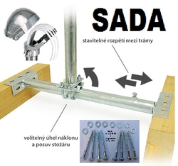 Držák mezi krovy stavitelný se stožárem 48mm verze 2 New sada - Doprava zdarma !!!