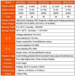 Laboratorní zdroj WPS605H 0-60V/0-5A - Doprava zdarma !!!