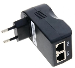 Napájecí POE adaptér 18V 1A 18W Gigabit LAN - přímo do zásuvky